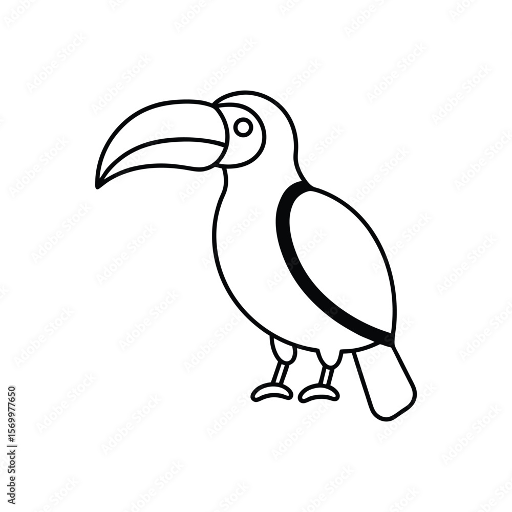 Obraz premium toucan line art