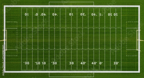 Aerial View American Football Field - Aerial perspectives