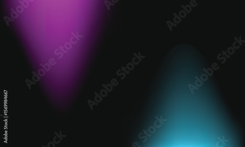 Abstract background with soft glowing beams of purple and teal light against a dark backdrop