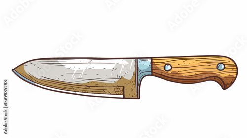 Sharp Kitchen Knife Icon: Vector Graphic for Culinary Designs, Websites, and Apps. Perfect for      