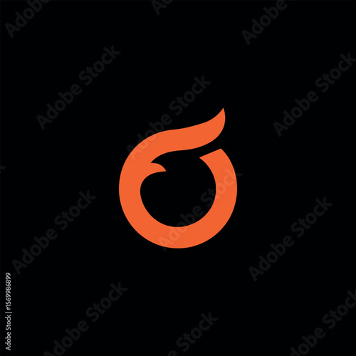 letter o text logo design vector