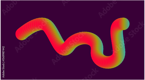 Blend Flowing 3D Smooth Background Color Abstract Design Vector Illustration