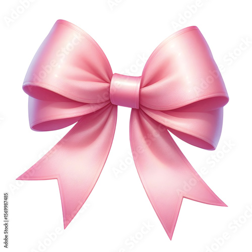 pink bow vector