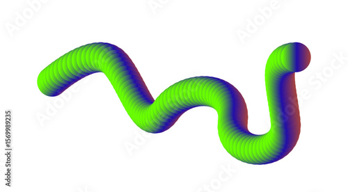 Blend Flowing 3D Smooth Green Color Abstract Background Design Vector Illustration