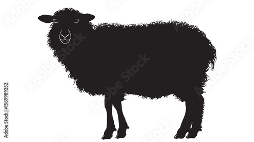 Wallpaper Mural Sheep silhouette isolated in White background Torontodigital.ca