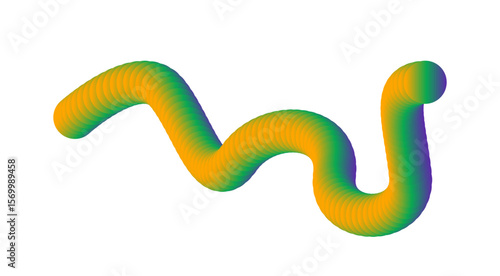 Blend Flowing 3D Smooth Color Abstract Background Design Vector Illustration