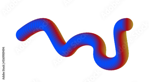 Blend Flowing 3D Smooth Blue Color Abstract Background Design Vector Illustration