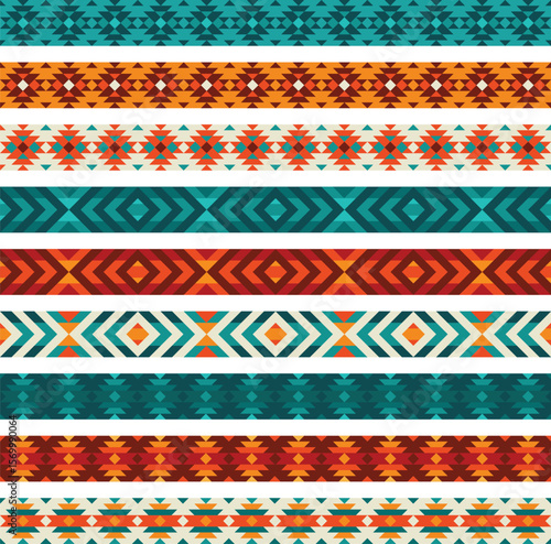 native american inspired geometric pattern border patterns
