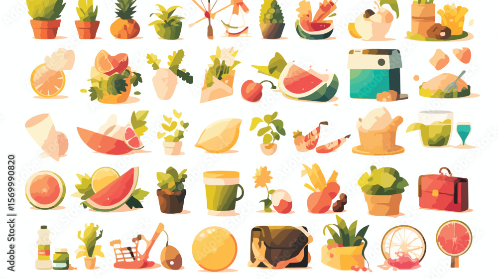 Modern Lifestyle Icon Set: Flat Vector Graphics for Web and Print Design Projects. Perfect for Modern Lifestyle Icon Set: Flat Vector Graphics for Web and Print Design Projects. Perfect for