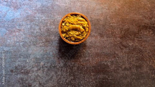 Indian traditional green chili pickle
