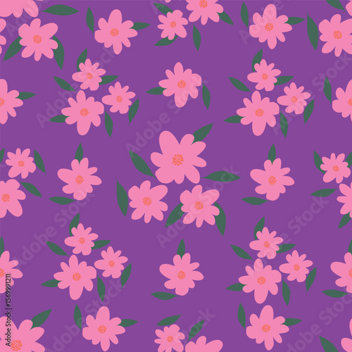Wallpaper Mural seamless floral pattern Torontodigital.ca