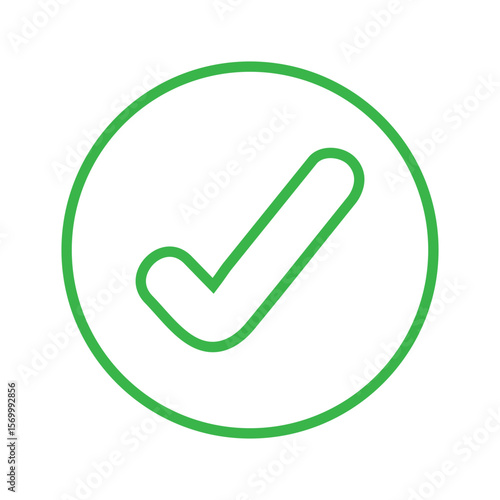 Ok vector icon. Check mark illustration sign . Yes symbol. Approve web icon. Approval logo.