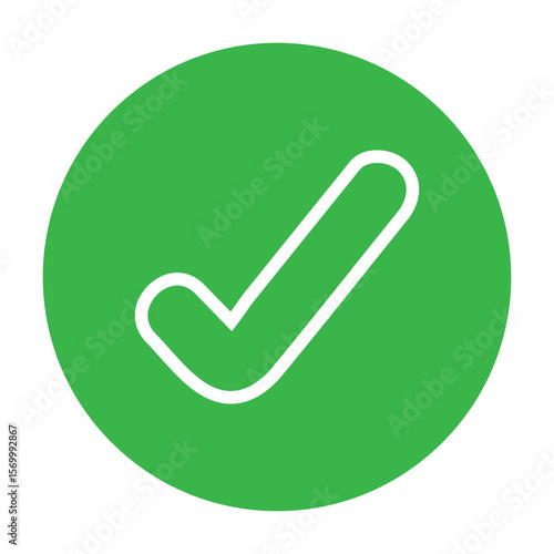 Ok vector icon. Check mark illustration sign . Yes symbol. Approve web icon. Approval logo.