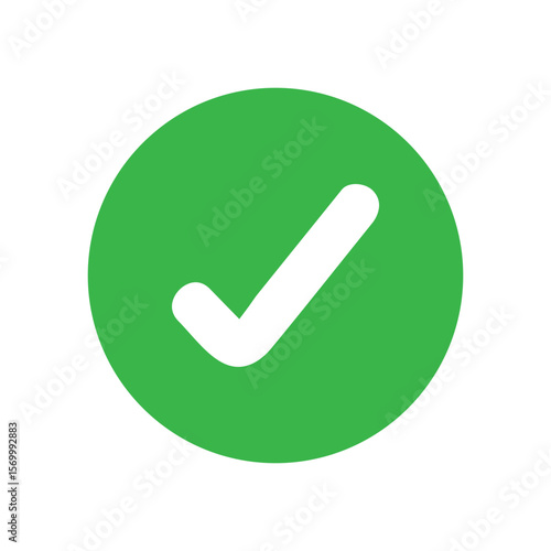Ok vector icon. Check mark illustration sign . Yes symbol. Approve web icon. Approval logo.
