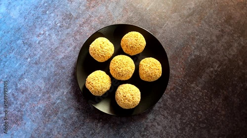 Rajgira Laddu Indian traditional sweet made from amaranth seeds