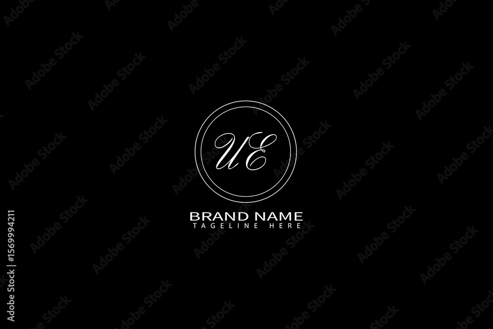 Fototapeta premium UE Monogram Logo Design – Elegant Minimalist Letter Branding Mark for Luxury Identity