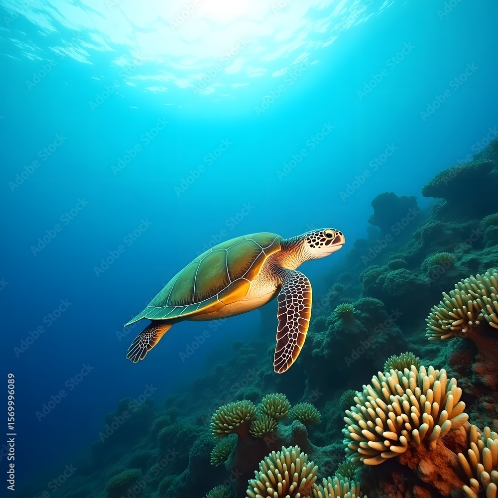 green turtle swimming green turtle swimming
