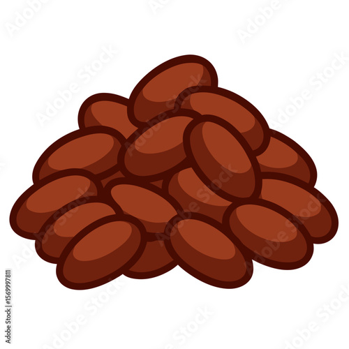 Bean Pile  Vector AI Line Art Food Symbol for Healthy Cooking & Nutrition Design