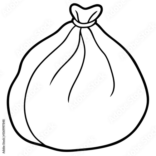 Bean Sack  Vector AI Line Art Food Symbol for Healthy Cooking & Nutrition Design