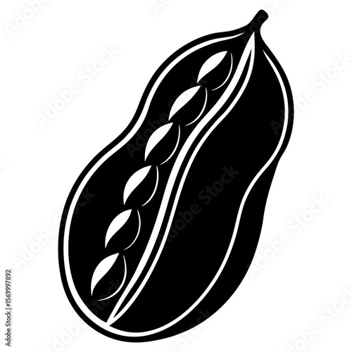 Bean Seed  Vector AI Line Art Food Symbol for Healthy Cooking & Nutrition Design