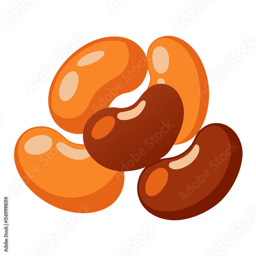 Raw Bean  Vector AI Line Art Food Symbol for Healthy Cooking & Nutrition Design