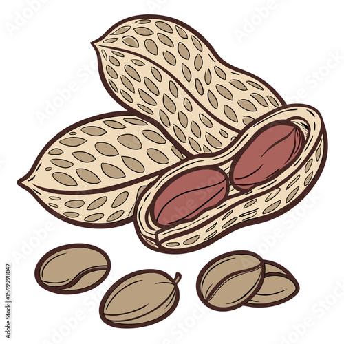 Raw Bean  Vector AI Line Art Food Symbol for Healthy Cooking & Nutrition Design