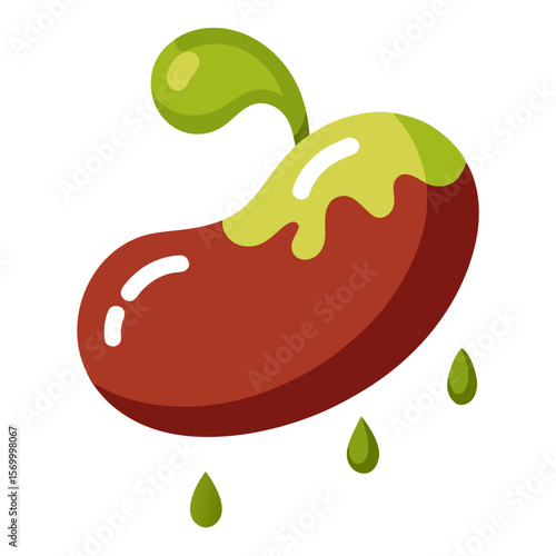 Soaked Bean  Vector AI Line Art Food Symbol for Healthy Cooking & Nutrition Design