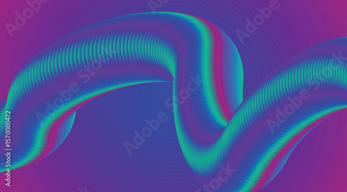 Blend 3D Fluid Background Blue Colorful Gradient Abstract Smooth Design Vector Illustration