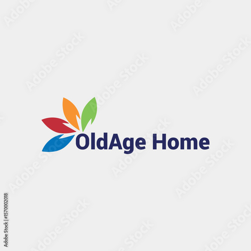 elder take care home logo design vector