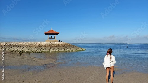 Beach Lifestyle and Traditional Boats in Sanur, Bali