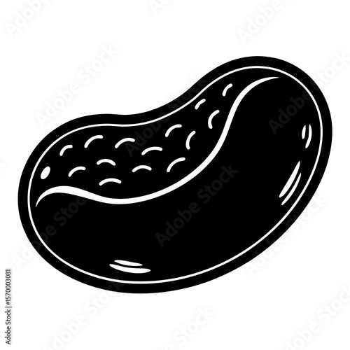 Cooked Bean  Vector AI Line Art Food Symbol for Healthy Cooking & Nutrition Design
