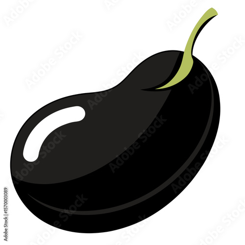 Black Bean  Vector AI Line Art Food Symbol for Healthy Cooking & Nutrition Design