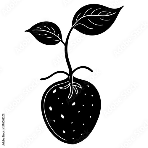 Sprouted Bean  Vector AI Line Art Food Symbol for Healthy Cooking & Nutrition Design