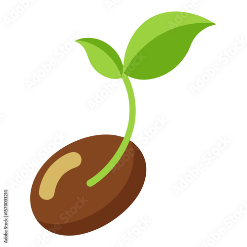 Sprouted Bean  Vector AI Line Art Food Symbol for Healthy Cooking & Nutrition Design
