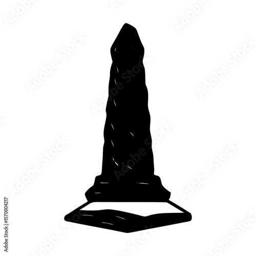 Monumental stone tower ancient architecture landmark design silhouette