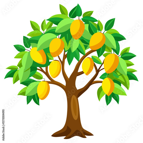 mango tree vertor