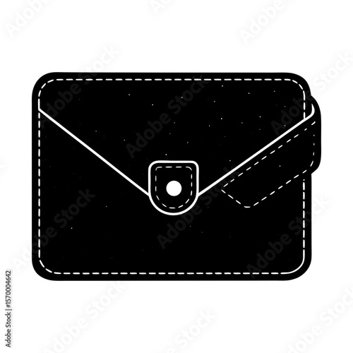 Wallet vector illustration accessory leather money purse style silhouette