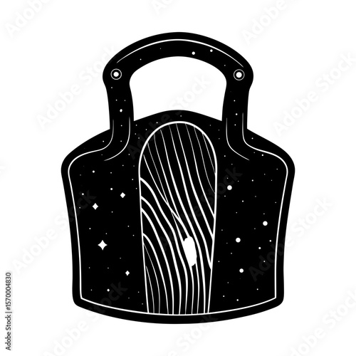 Celestial portal cosmic entrance stellar gate astral journey silhouette