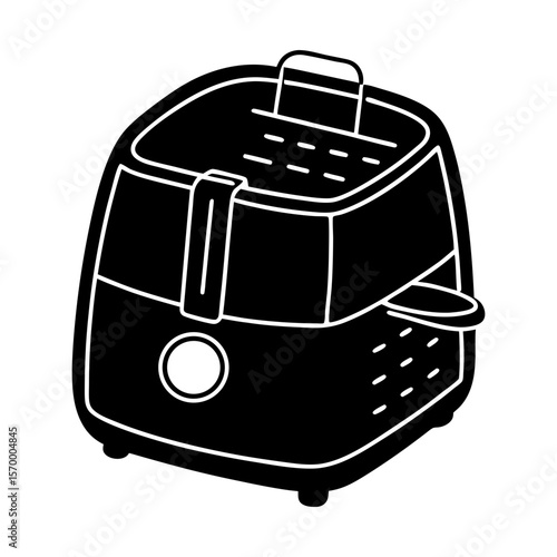 Air fryer appliance kitchen cooking food preparation equipment silhouette