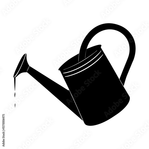 Watering can garden tool gardening equipment plant care water silhouette