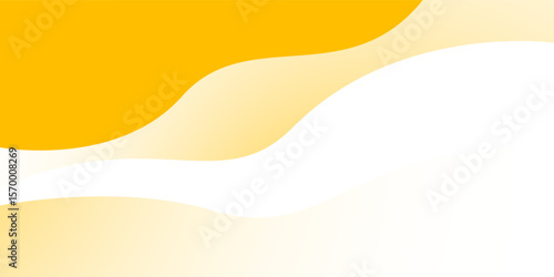 Yellow wave modern background with white space for text and message. template design