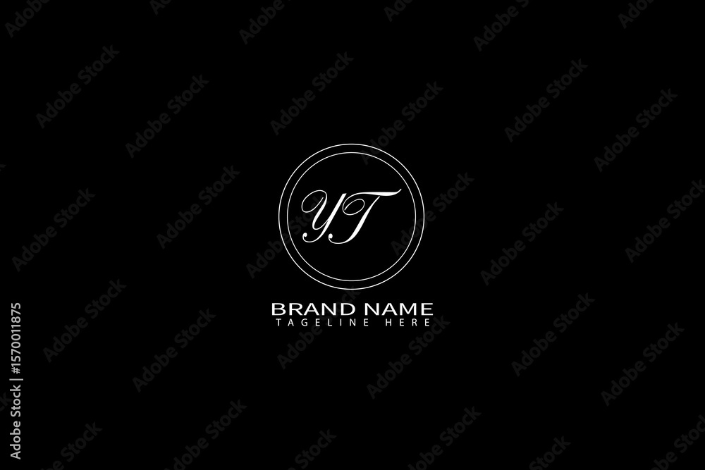 Fototapeta premium Modern YT Logo Design Elegant Typography & Creative Branding