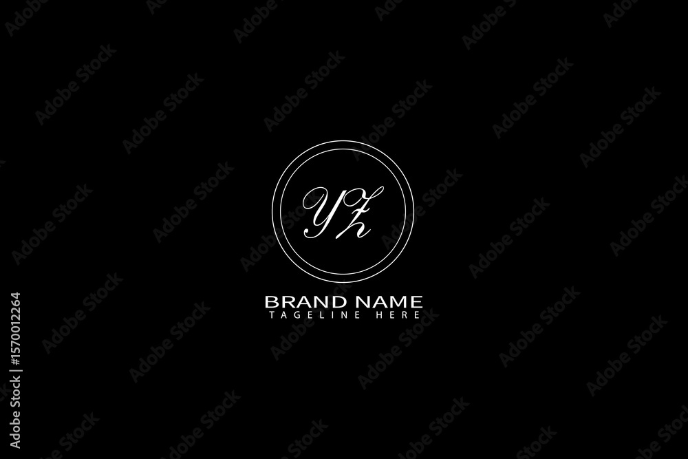 Fototapeta premium Elegant YZ Logo Design Modern Branding & Creative Typography