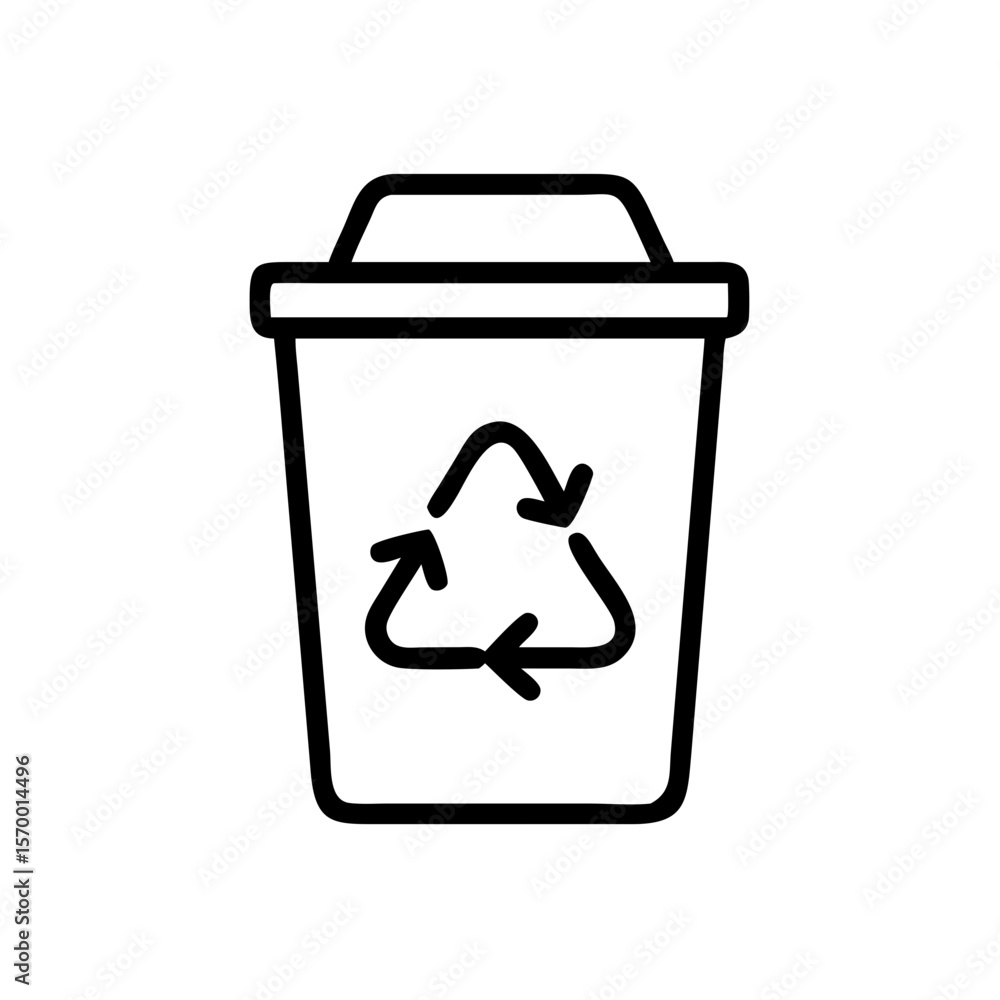 Vector design of waste recycling bin for sustainable practices and environmental awareness Vector design of waste recycling bin for sustainable practices and environmental awareness
