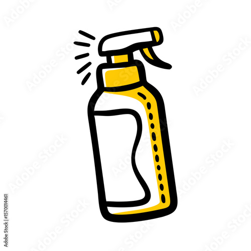 Vector design of a cleaning spray bottle for home and commercial applications