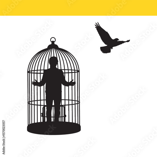Finding Freedom A Silhouette of Confinement and Liberation