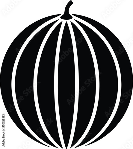 Geometric Watermelon: A sleek, graphic rendering of a watermelon. Perfect for conveying freshness, simplicity, and a touch of summer.