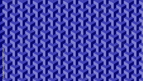 3D Geometric Vector Background with Modular Base Shape – Seamless Geometric Pattern