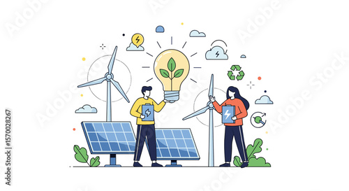 Sustainable energy solutions for a greener future promoting renewable power sources like solar and wind energy