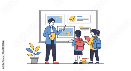 Engaging classroom instruction with interactive learning and educational content presentation